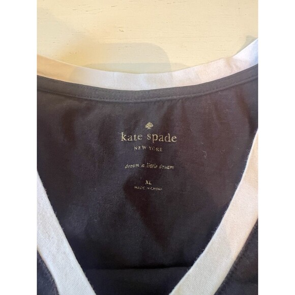 Kate Spade‎ Intimates Black Night Shirt Gown Light Sleeper Heavy Dreamer Size XL - Picture 2 of 5